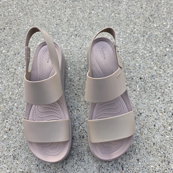 Litestride By Crocs Women’s Classic Platform Sandal in Blush Size 11 - Picture 7 of 12